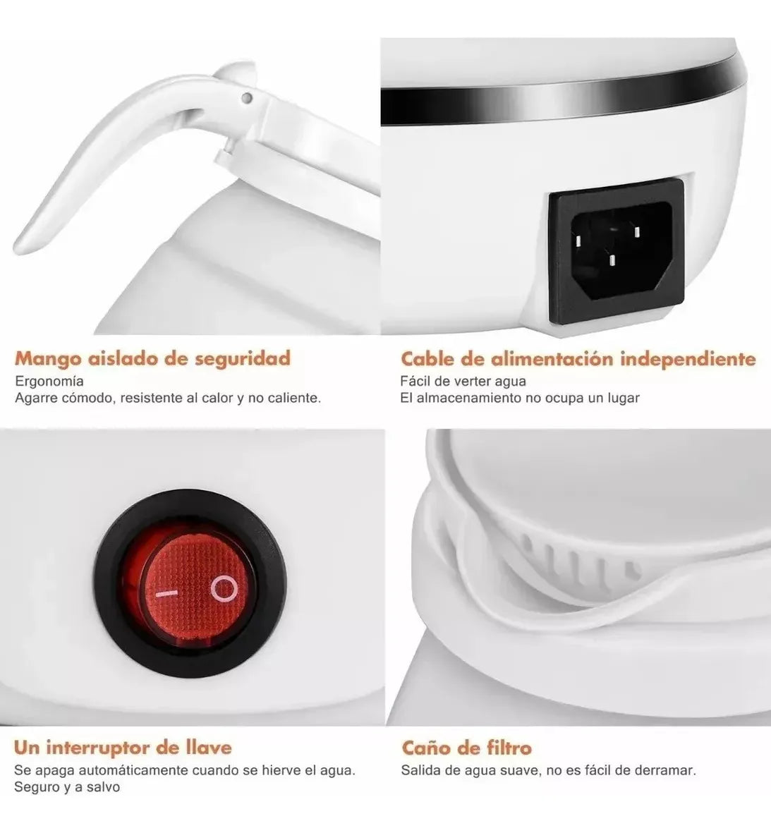 Hervidor Eléctrico Plegable y Portátil
